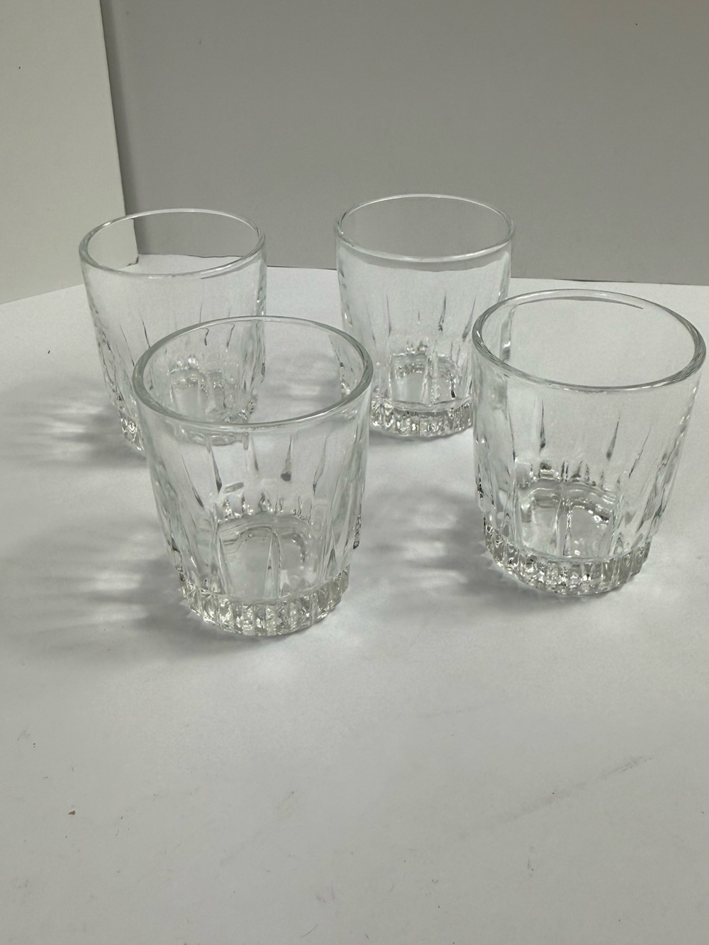 Arcoroc Lancer Clear Lancer Pattern Shot Glasses 1.75oz Set of 4